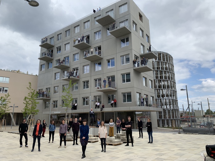 Das Vereinsbüro von architektur in progress befindet sich im Erdgeschoss des Kreativclusters „Stadtelefant“ im Sonnwendviertel in Wien