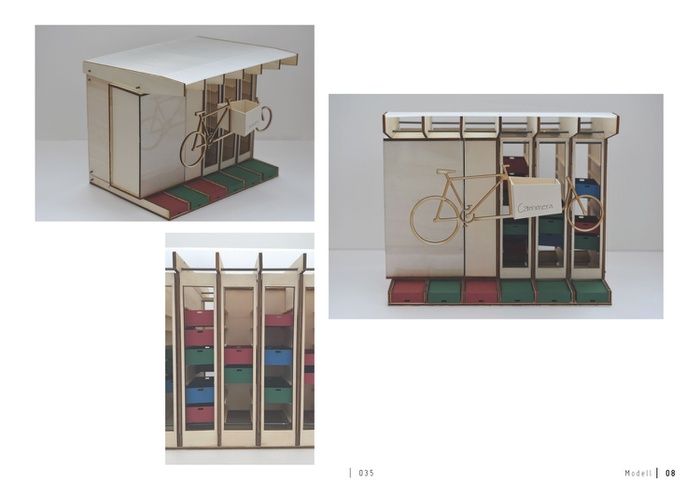 Projekt die . Cammera | Team: Klara Kapplmueller, Aurelia Kathan; HTL Mödling 
Besonders gefallen hat uns, dass dieses Projekt den urbanen Bereich bedient und als Verteilerstation dienen kann. Über mobile bestehende Lieferdienste können die Kisten direkt an die Verbraucher*innen geliefert werden. 
Die Idee der Kistenlagerung ist gut, muss aber mit einer begehbaren Platte verbessert werden. (Jurystatement)