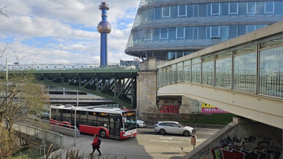 Knoten Spittelau, 2026, Foto: © Suzanne Kříženecký Knoten Spittelau, 2026, Foto: © Suzanne Kříženecký