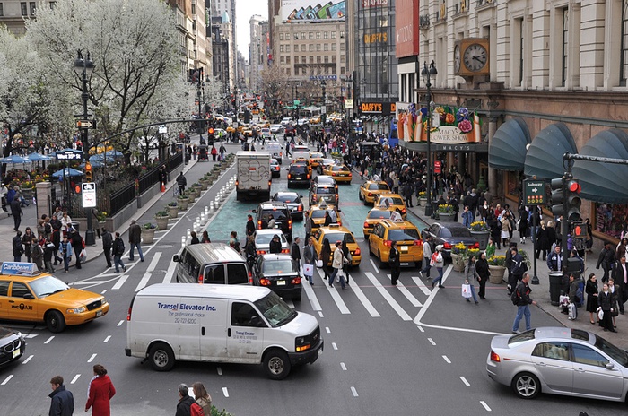 Herald Square, New York City, vor der Transformation durch Gehl Architects