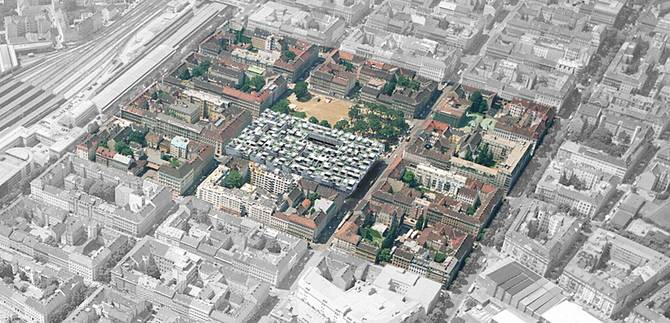 Realutopie „Himmel über Fünfhaus“, 2004 – © Rendering Büro Stelzhammer Realutopie „Himmel über Fünfhaus“, 2004