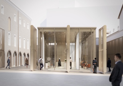 Festspielzentrum Pavillon Außen / Rendering – © Marte.Marte Festspielzentrum Pavillon Außen / Rendering