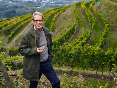 Willi Bründlmayer am Zöbinger Heiligenstein – © Herbert Lehmann Willi Bründlmayer am Zöbinger Heiligenstein