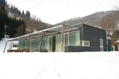 Passivhaus Lilienfeld Axonometrie von Süd-Osten | gup architekten – © Foto: gup architekten Passivhaus Lilienfeld Axonometrie von Süd-Osten | gup architekten