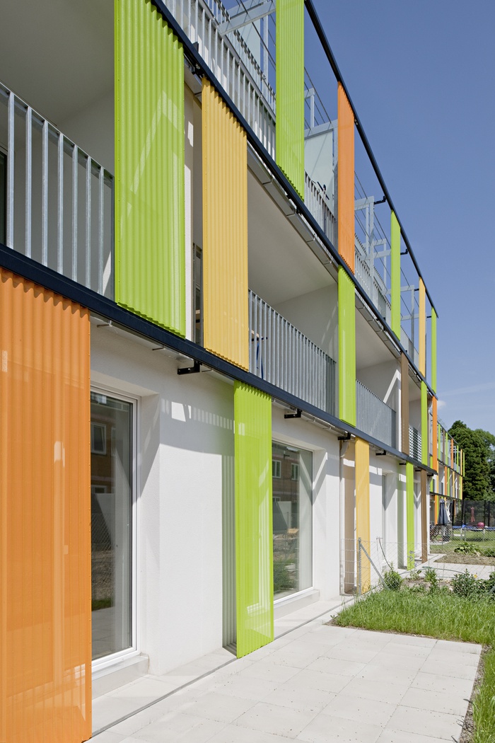 Wohnen im Grünen, Fassadenausschnitt | Hadler bis Hausdorf Architekten