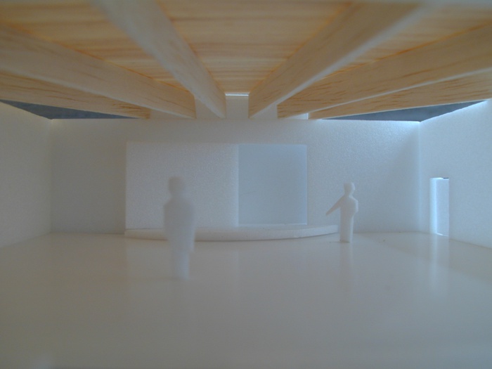 Modellfoto, Kirche der Baptistengemeinde Krems, Arch.: Dietrich Waldmann, 2009