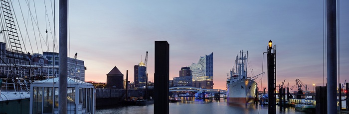Stadtansicht - Elbphilharmonie, Hamburg; Architektur: Herzog & De Meuron