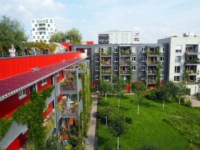 Wohnbau in Ackermannbogen | Schwabing-West in München der Wohnbaugenossenschaft wagnis, Planung: A2freising Architekten, Fertigstellung 2014