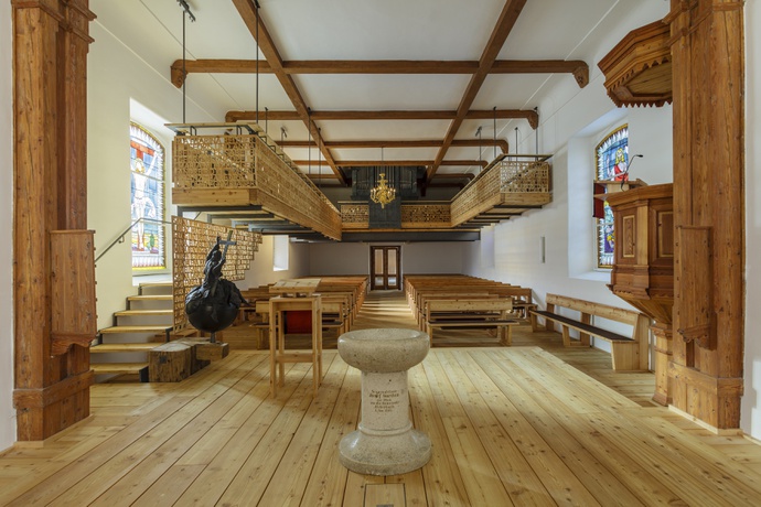 Mitterbach (N);
Evangelische Kirche Mitterbach;
Bauherr_in: Evangelische Pfarrgemeinde Mitterbach;
Architektur: Ernst Beneder / Anja Fischer, Wien